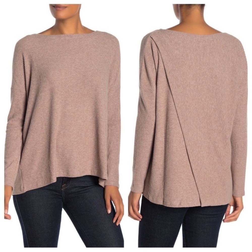 LIKE NEW H By Bordeaux Scoop Neck Back Split Sweater